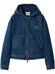Miu Miu джинсовая куртка с капюшоном, синий - фото