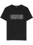 Футболка с логотипом Versace, черный - фото