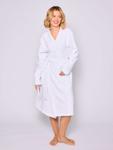 Loungeable Длинный банный халат в белом цвете - фото 2