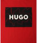 Лонгслив детский Hugo Kids с логотипом бренда, красный - фото 3