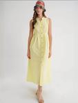 MixRay Платье-рубашка лимонного цвета - фото 3
