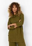 Топ Soyaconcept Long sleeved top, Dark Olive Mel/Dark Green - фото