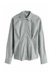 Блуза Next Button-down blouse, Sage Green/White Stripe/Green - фото 4