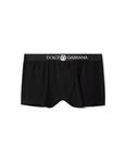 Однотонные хлопковые боксеры Dolce & Gabbana, черный - фото