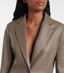 Кожаный однобортный пиджак Joseph, Mushroom - фото 4