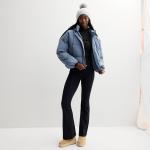 Женский пуховик оверсайз с капюшоном Sebby, черный - фото 4