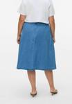 Юбка Vero Moda Curve A-line skirt, Medium Blue Denim/Blue Denim - фото 3