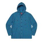 Рубашка Supreme Mini Plaid Hooded Shirt Blue, синий - фото