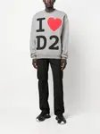 Толстовка с логотипом DSQUARED2, серый - фото 2