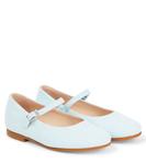 Блестящие балетки мэри джейн Il Gufo, синий - фото