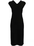 Платье миди с V-образным вырезом MRZ, черный - фото