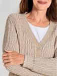 Вязаный кардиган Goldner, Beige - фото 3