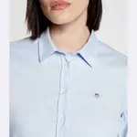 Облегающая оксфордская рубашка Gant, синий - фото 2