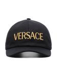 Versace кепка с вышитым логотипом, черный - фото