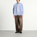 Плотная рубашка Оксфорд на пуговицах Beams, синий - фото 4