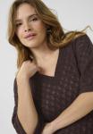 Футболка Kaffe V-NECK , Fudge Melange/Mottled Dark Brown - фото 4