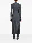 Платье миди в рубчик со складками Proenza Schouler, серый - фото 4