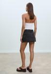 Юбка Stradivarius Mini skirt, Mottled Light Grey/Dark Grey - фото 5