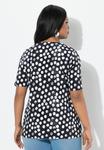 Футболка с принтом POLKA DOT SHORT SLEEVE Ulla Popken, черный - фото 2