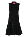 Кружевное платье миди Miau By Clara Rotescu, черный - фото