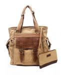 Женская сумка-тоут Turtle Ridge Canvas TSD BRAND, коричневый/бежевый - фото