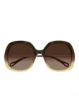 Солнцезащитные очки овальной формы Chloé, коричневый - фото