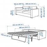 2-местный диван-кровать VIMLE IKEA, цвет djuparp dark grey - фото 7