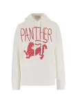 Худи с принтом "пантера" и кулиской Valentino Garavani, белый - фото
