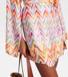 Мини-платье с зигзагообразным поясом Missoni, Multicolor Micro Chevron - фото 5