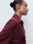 Офисная блузка с бантом Mango, Dark Red - фото 6