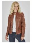 Кожаная куртка 7eleven, цвет tabak - фото