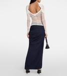 Драпированный шелковый топ Christopher Esber, белый - фото 3