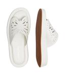 Шлепанцы женские Marc Cain кожаные с перфорацией, белый - фото 4