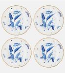 Набор Marino из 4 фарфоровых суповых тарелок Bitossi, Blue Flower - фото