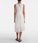 Платье миди Bianca с кружевной отделкой Velvet, кремовый - фото 3