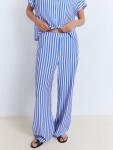 Брюки Mykonos в полоску Mango, Medium Blue - фото
