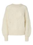 Джемпер YAS YASZUMA WOOL BLEND KNIT PULLOVER, Birch/Off-White - фото 4