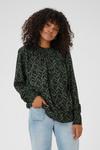Блуза Kaffe Dina, темно-зеленый/черный - фото