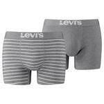 Боксеры Levi´s Vintage Striped YD 2 шт, серый - фото