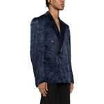 Блейзер с эффектом мятой ткани Balenciaga, морской синий - фото 5