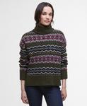 Джемпер Barbour Helen Fair isle Roll-Neck, Olive Multi - фото