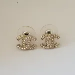 Серьги с металлом и стразами CHANEL - фото 9