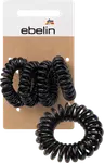Резинки для волос спиральные маленькие черные 4 шт. ebelin - фото
