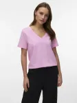 Vmpaulina ss vneck noos basic tshirt Vero Moda, Bonbon - фото