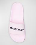 Резиновые шлепанцы с логотипом Balenciaga - фото 5