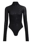 Боди со стразами Alaïa, черный - фото