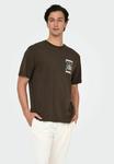 Футболка с принтом ONSKEANE TEE Only & Sons, коричневый - фото 4