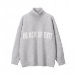 Свитер Unisex BLACK OF EXIT, светло-серый - фото