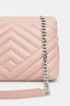 Сумка женская Armani Exchange стеганая на ремне-цепочке, розовый - фото 3
