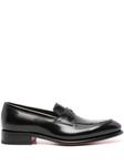 Santoni кожаные пенни-лоферы, черный - фото